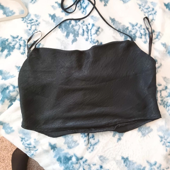 Black Women's Cami Top - Lightweight Strappy Tank - Picture 3 of 11